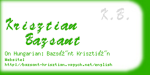 krisztian bazsant business card